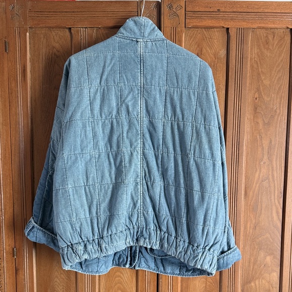 Free People Quilted Blue Jean Zip Jacket - Picture 5 of 7